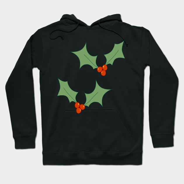 Deck the halls with boughs of holly (white background) Hoodie by diffrances